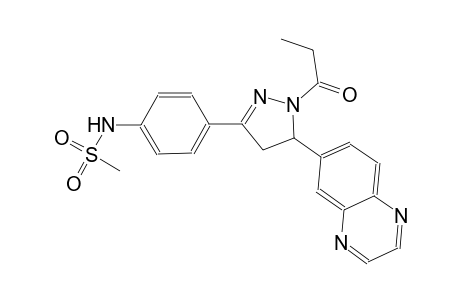 methanesulfonamide, N-[4-[4,5-dihydro-1-(1-oxopropyl)-5-(6-quinoxalinyl)-1H-pyrazol-3-yl]phenyl]-