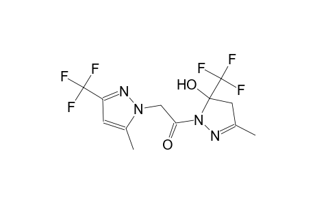 3-methyl-1-{[5-methyl-3-(trifluoromethyl)-1H-pyrazol-1-yl]acetyl}-5-(trifluoromethyl)-4,5-dihydro-1H-pyrazol-5-ol