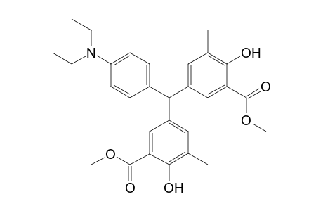 Benzoic acid, 3,3'-[[4-(diethylamino)phenyl]methylene]bis[6-hydroxy-5-methyl-, dimethyl ester