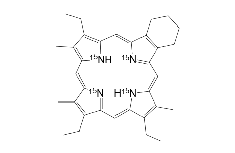 15N4-2,3-Butano-7,13,17-Triethyl-8,12,18-trimethylporphyrin (15N4-tetrahydrobenzoporphyrin)