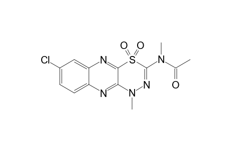 2-N-ACETYL-METHYL-AMINO-8-CHLORO-4-METHYL-(4H)-1,3,4-THIADIAZINO-[5,6-B]-QUINOXALINE-1,1-DIOXIDE