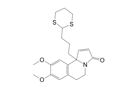 10b-[3-(1,3-dithian-2-yl)propyl]-8,9-dimethoxy-5,6-dihydropyrrolo[2,1-a]isoquinolin-3-one