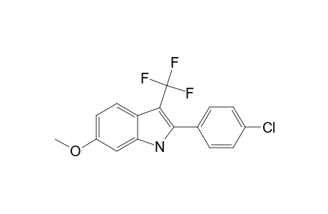 2-(4-CHLOROPHENYL)-3-(TRIFLUOROMETHYL)-6-METHOXY-INDOLE