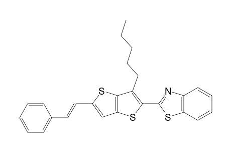 2-{3-Pentyl-5-[(E)-2-phenylvinyl]thieno[3,2-b]thiophen-2-yl)-1,3-benzothiazole