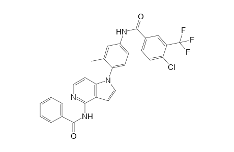 N-[4-(4-benzamido-1H-pyrrolo[3,2-c]pyridin-1-yl)-3-methylphenyl]-4-chloro-3-trifluoromethyl-benzamide