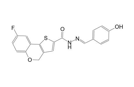 8-fluoro-N'-[(E)-(4-hydroxyphenyl)methylidene]-4H-thieno[3,2-c]chromene-2-carbohydrazide