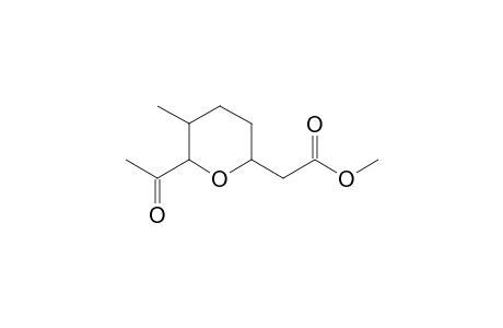 Methyl 6-acetyl-5-methyltetrahydro-2H-pyran-2-acetate