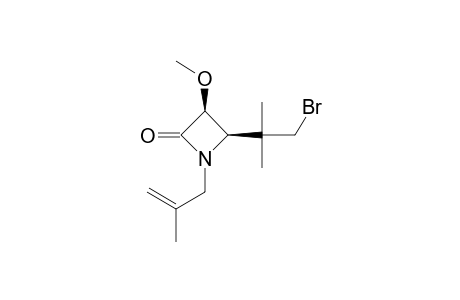 CIS-4-[(2-BROMO-1,1-DIMETHYL)-ETHYL]-3-METHOXY-1-(2-METHYLALLYL)-AZETIDIN-2-ONE