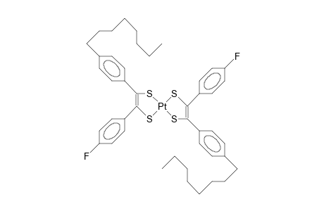Bis(4-octyl-phenyl)-bis(4-fluoro-phenyl)-tetrathio-platinum complex