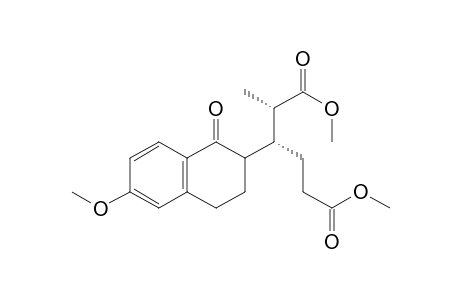 Hexanedioic acid, 2-methyl-3-(1,2,3,4-tetrahydro-6-methoxy-1-oxo-2-naphthalenyl)-, dimethyl ester, [2S-[2R*(2S*,3R*)]]-