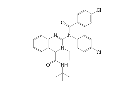 N-(tert-Butyl)-2-[4-chloro-N-(4-chlorophenyl)benzamido]-3-ethyl-3,4-dihydroquinazoline-4-carboxamide