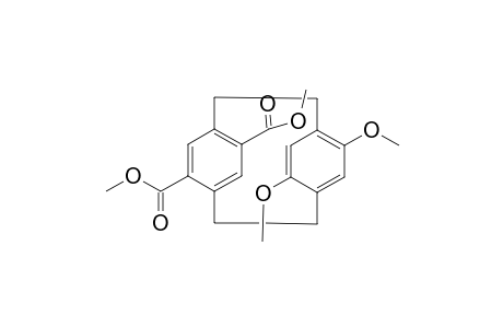 Tricyclo[8.2.2.2(4,7)]hexadeca-4,6,10,12,13,15-hexaene-5,15-dicarboxylic acid, 11,13-dimethoxy-, dimethyl ester, stereoisomer
