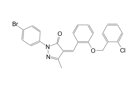 (4Z)-2-(4-bromophenyl)-4-{2-[(2-chlorobenzyl)oxy]benzylidene}-5-methyl-2,4-dihydro-3H-pyrazol-3-one