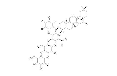 3-BETA-(O-BETA-D-GLUCOPYRANOSYL-(1-3)-O-BETA-D-GALACTOPYRANOSYL-(1-4)-[O-ALPHA-L-RHAMNOPYRANOSYL-(1-2)]-O-BETA-D-GLUCOPYRANOSYL-16-ALPHA-HYDROXY-13-BETA,28-EPO