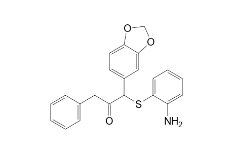 3-[3,4-(METHYLENEDIOXY)PHENYL]-3-[(o-AMINOPHENYL)THIO]PROPIOHENONE