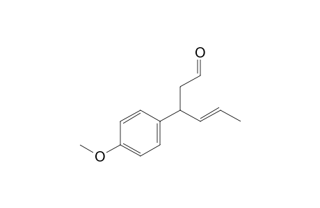 (E)-3-(4-methoxyphenyl)hex-4-enal