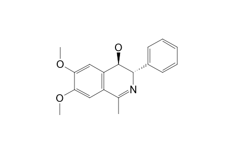 (3S,4R)-6,7-dimethoxy-1-methyl-3-phenyl-3,4-dihydroisoquinolin-4-ol