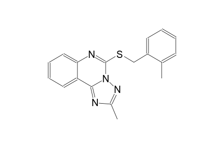 [1,2,4]triazolo[1,5-c]quinazoline, 2-methyl-5-[[(2-methylphenyl)methyl]thio]-
