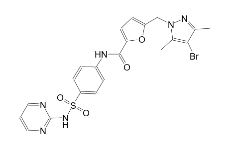 5-[(4-bromo-3,5-dimethyl-1H-pyrazol-1-yl)methyl]-N-{4-[(2-pyrimidinylamino)sulfonyl]phenyl}-2-furamide