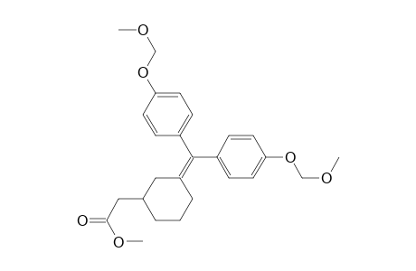 Methyl 2-{3'-[bis(p-{methoxymethoxy}phenyl)methylene]cyclohexyl}-acetate