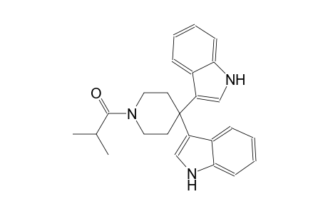 1H-indole, 3-[4-(1H-indol-3-yl)-1-(2-methyl-1-oxopropyl)-4-piperidinyl]-