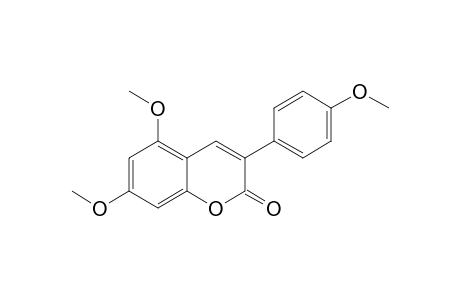 5,7-Dimethoxy-3-(4-methoxyphenyl)-1-benzopyran-2-one