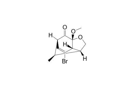 (1S*,3R*,6R*,7S*,10R*)-8-Bromo-3-methoxy-10-methyl-4-oxatricyclo[4.3.1.0(3,7)]dec-8-en-2-one
