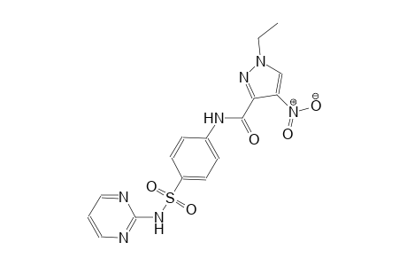 1-ethyl-4-nitro-N-{4-[(2-pyrimidinylamino)sulfonyl]phenyl}-1H-pyrazole-3-carboxamide