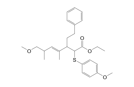 (2RS,3RS,6RS,E)-Ethyl 4,6-dimethyl-7-methoxy-2-(4-methoxyphenylsulfanyl)-3-phenylethylhept-4-enoate