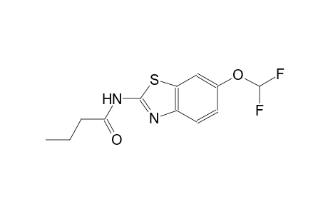 N-[6-(difluoromethoxy)-1,3-benzothiazol-2-yl]butanamide