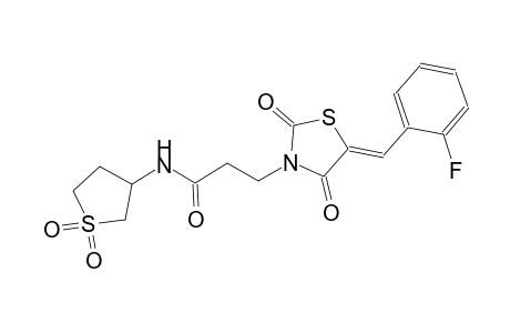 3-thiazolidinepropanamide, 5-[(2-fluorophenyl)methylene]-2,4-dioxo-N-(tetrahydro-1,1-dioxido-3-thienyl)-, (5Z)-