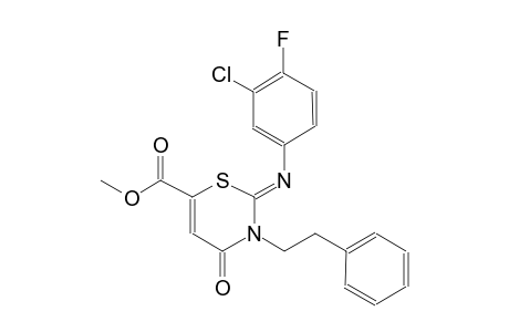 2H-1,3-thiazine-6-carboxylic acid, 2-[(3-chloro-4-fluorophenyl)imino]-3,4-dihydro-4-oxo-3-(2-phenylethyl)-, methyl ester, (2Z)-