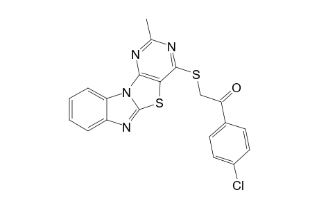 4-[( p-Chlorobenzoyl)methylthio]-2-methylpyrimidino[4',5' : 4,5]thiazolo[3,2-a]benzimidazole