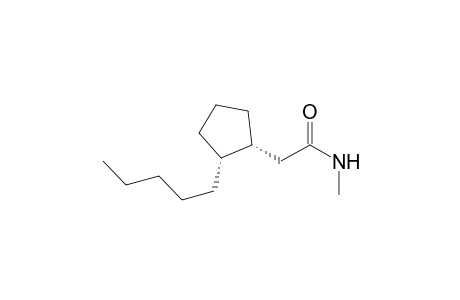 N-Methyl (1R*,2R*)-2-n-pentyl-1-cyclopentaneacetamide