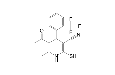 5-Acetyl-6-methyl-2-sulfanyl-4-[2-(trifluoromethyl)phenyl]-1,4-dihydro-3-pyridinecarbonitrile