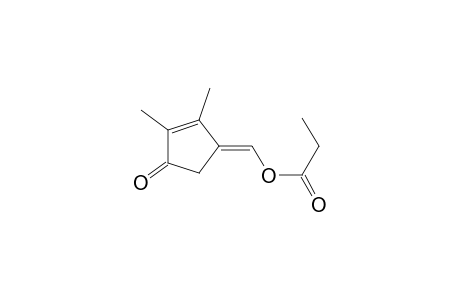 2-Cyclopenten-1-one, 2,3-dimethyl-4-[(1-oxopropoxy)methylene]-, (E)-
