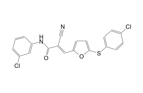 (2E)-N-(3-chlorophenyl)-3-{5-[(4-chlorophenyl)sulfanyl]-2-furyl}-2-cyano-2-propenamide