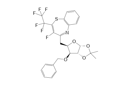 4-[[(3aR,5R,6S,6aR)-2,2-dimethyl-6-phenylmethoxy-3a,5,6,6a-tetrahydrofuro[2,3-d][1,3]dioxol-5-yl]methyl]-3-fluoranyl-2-[1,1,2,2,2-pentakis(fluoranyl)ethyl]-1,5-benzothiazepine