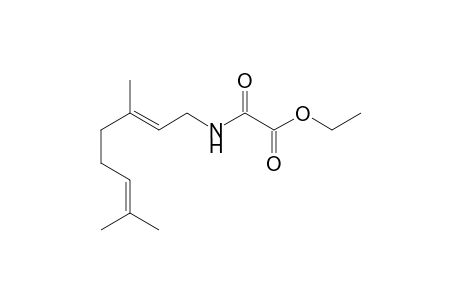 N-((E)-3,7-dimethyl-octa-2,6-dienyl)-oxalic acid amide-ethyl-ester