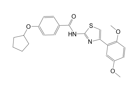 4-(cyclopentyloxy)-N-[4-(2,5-dimethoxyphenyl)-1,3-thiazol-2-yl]benzamide