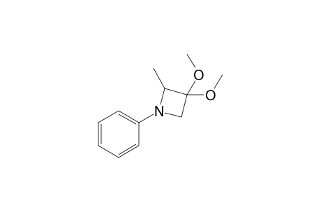 3,3-Dimethoxy-1-phenyl-2-methylazetidine