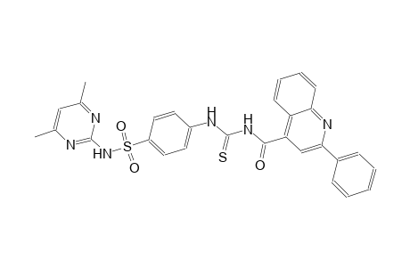 N-(4,6-dimethyl-2-pyrimidinyl)-4-[({[(2-phenyl-4-quinolinyl)carbonyl]amino}carbothioyl)amino]benzenesulfonamide