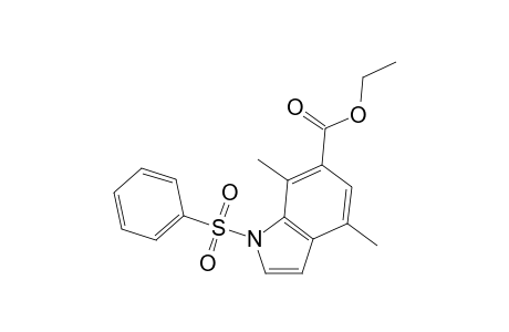 Ethyl 4,7-dimethyl-1-phenylsulfonylindole-6-carboxylate