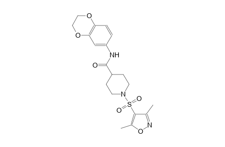 N-(2,3-dihydro-1,4-benzodioxin-6-yl)-1-[(3,5-dimethyl-4-isoxazolyl)sulfonyl]-4-piperidinecarboxamide