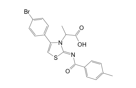 2-[2-(4-Methylbenzoylimino)-4-(4-bromophenyl)thiazol-3(2H)-yl]propanoic acid