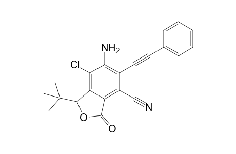 6-Amino-1-(tert-butyl)-7-chloro-3-oxo-5-(phenylethynyl)-1,3-dihydroisobenzofuran-4-carbonitrile