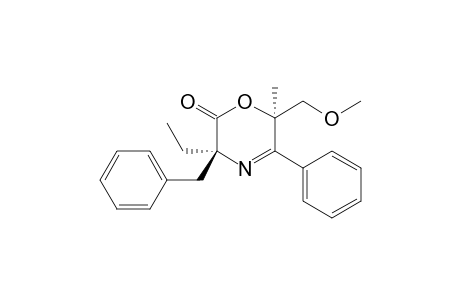 (3S,6R)-3-Benzyl-3-ethyl-6-(methoxymethyl)-6-methyl-5-phenyl-3H-1,4-oxazin-2(6H)-one