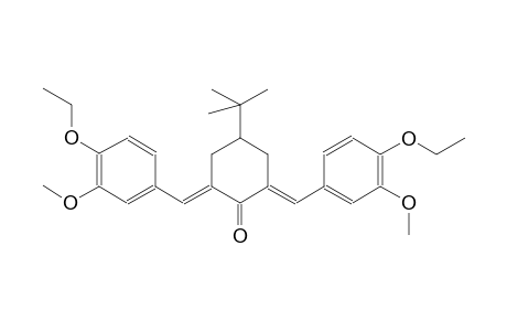 cyclohexanone, 4-(1,1-dimethylethyl)-2,6-bis[(4-ethoxy-3-methoxyphenyl)methylene]-, (2E,6E)-