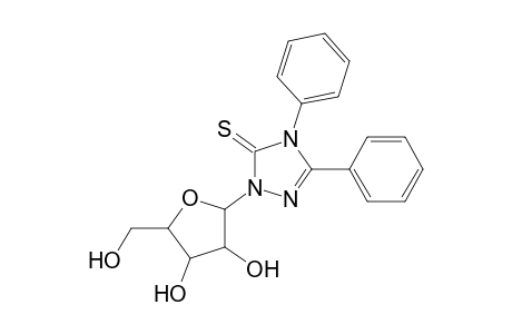 2-(3,4-dihydroxy-5-methylol-tetrahydrofuran-2-yl)-4,5-diphenyl-1,2,4-triazole-3-thione
