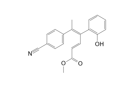 Methyl (2E,4E)-5-(4-cyanophenyl)-4-(2-hydroxyphenyl)hexa-2,4-dienoate